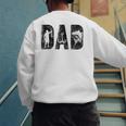 Fishing Dad Birthday Classic Bold Font Fish Daddy Men's Sweatshirt Back Print
