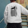 German Shepherd Dad Vintage Flag Patriotic Dog Men's Sweatshirt Back Print