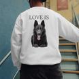 German Shepherd Shirt Shepard TShirt Dog Mom Dad Love Men's Sweatshirt Back Print