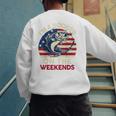 I'm Hooker On The Weekends Dirty Bass Dad Fishing Men's Sweatshirt Back Print