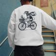 Italian Greyhound Whippet Bicycle Cycling Dog Mom Iggy Dad Men's Sweatshirt Back Print