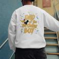 Looney Tunes Birthday Daffy Duck Dad Of The Birthday Boy Men's Sweatshirt Back Print