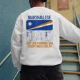 Marshallese Dad Marshall Islands Flag For Father's Day Men's Sweatshirt Back Print