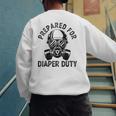 New Dad Prepared For Diaper Duty Men's Sweatshirt Back Print