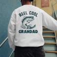 Reel Cool Grandad Fishing Grandpa Vintage Style Men's Sweatshirt Back Print
