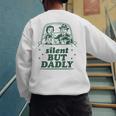 Silent But Dadly Father's Day Fart Dad Farting Vintage Men's Sweatshirt Back Print