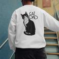 Tuxedo Cat Dad Cat Dad Tuxedo Cat Dad Men's Sweatshirt Back Print Tuxedo Cat Dad Cat Dad Tuxedo Cat Dad Men's Sweatshirt Back Print