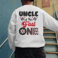 Uncle Of The Fast One Car Racing Dad 1St Birthday Boy Men's Sweatshirt Back Print