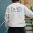 Unicorn Dad First Birthday Girl Family Matching Mama Party Men's Sweatshirt Back Print