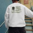 Vintage Proud Army Dad Camo American Flag Veteran Men's Sweatshirt Back Print