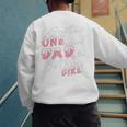 Winter Onederland 1st Birthday Theme Dad Of Birthday Girl Men's Sweatshirt Back Print
