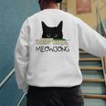 Women's Meowjong Cat Mahjong Chinese Game Cat Mom Dad Men's Sweatshirt Back Print