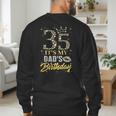 35 It's My Dad's Birthday Crown Happy 35 Years Old Men's Sweatshirt Back Print
