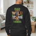 3rd Birthday Zoo Safari Jungle Dad Of The Wild And Three Men's Sweatshirt Back Print