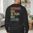 40th Birthday For Men Vintage Dad 1980 Men's Sweatshirt Back Print