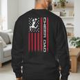 4th Of July US Flag Cheer Dad Shirt For Father's Cheer Men's Sweatshirt Back Print