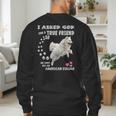 American Eskimo Dog Mom Eskie Dad Art Eskie Lover Quote Men's Sweatshirt Back Print
