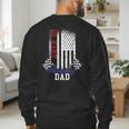 American Flag Go Kart Racing Race Dad Flag Men's Sweatshirt Back Print