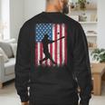 American Flag Vintage Baseball Flag Dad Mom Tee T-Shirt Men's Sweatshirt Back Print