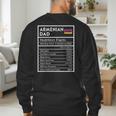 Armenian Dad Nutrition Facts National Pride For Dad Men's Sweatshirt Back Print