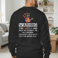 Autism Awareness Warning This Autism Dad T-Shirt Men's Sweatshirt Back Print
