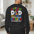 Autism Dad Puzzle Ribbon Proud Son Hero Autism Awareness Men's Sweatshirt Back Print