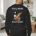 Autism Dad Support Alone Puzzle You'Ll Never Walk Men's Sweatshirt Back Print