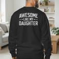 Awesome Like My Daughter Dad Daddy Papa Mom Mama Men's Sweatshirt Back Print