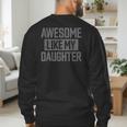 Awesome Like My Daughter Dad Day Vintage Father's Day Men's Sweatshirt Back Print