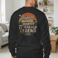 Back Legend Husband Dad Grandpa 77 Year Old 77th Birthday Men's Sweatshirt Back Print