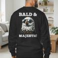 Bald & Majestic Sexy Bald Guy Dad Men's Sweatshirt Back Print