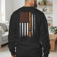Basketball Dad USA US Flag Basketball Men Men's Sweatshirt Back Print