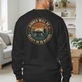 BBQ Dad Smoking Meat Smoker Barbecue Dad Men's Sweatshirt Back Print