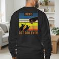 Best Cat Dad Ever Fist Bump For Fur Daddies Men Women Girls Kids Men's Sweatshirt Back Print