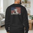 Best Dog Dad Ever American Flag American Bully Dad Men's Sweatshirt Back Print