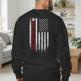 Best Dog Dad Ever American Flag For Best Father Men's Sweatshirt Back Print
