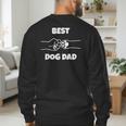 Best Dog Dad Fathers Day Best Dad Fist Bump Dog's Paw Men's Sweatshirt Back Print