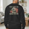 Best Shih Tzu Dad Ever Tshirt Dog Lover American Flag Men's Sweatshirt Back Print