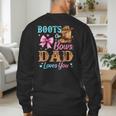 Boots Or Bows Dad Loves You Gender Reveal Daddy Men's Sweatshirt Back Print