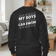 My Boys Can Swim T-Shirt First Time Dad To Be Men's Sweatshirt Back Print My Boys Can Swim T-Shirt First Time Dad To Be Men's Sweatshirt Back Print
