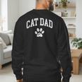Cat Dad Vintage Distressed Cat Paw Men's Sweatshirt Back Print