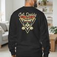Cat Daddy Retro Sunglasses Cat Fur Dad Papa Vintage Cat Dad Men's Sweatshirt Back Print