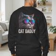 Cat Daddy Shirt Cat Sunglasses Cool Cat Dad Men Father Men's Sweatshirt Back Print