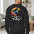 Cat Daddy Vintage 80s Style Cat Retro Sunglasses Distressed Men's Sweatshirt Back Print Cat Daddy Vintage 80s Style Cat Retro Sunglasses Distressed Men's Sweatshirt Back Print