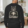 Cat Lover The CatFather Cat Dad Men's Sweatshirt Back Print