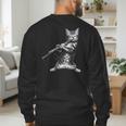 Cat Playing The Clarinet For Cat Lover Cat Mom Cat Dad Men's Sweatshirt Back Print