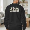 The Catfather Cat Dad Father's Day Cat Lover Men's Sweatshirt Back Print
