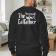 The Catfather Cat Dad Fathers Day Vintage Father's Day Men's Sweatshirt Back Print