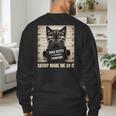Catnip Made Me Do It Mugshot For Cat Lover Cat Mom Cat Dad Men's Sweatshirt Back Print Catnip Made Me Do It Mugshot For Cat Lover Cat Mom Cat Dad Men's Sweatshirt Back Print