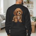 Cavapoo Breed Pet Lover Art Dog For Mom Dad Kids Men's Sweatshirt Back Print